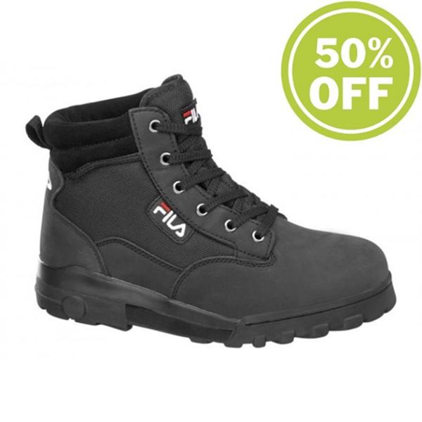 Botas Fila Hombre Negras - Grunge Mid - España 192048WYH